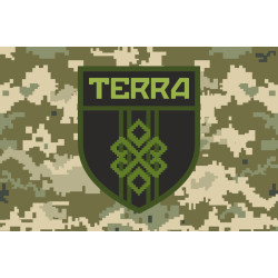 Прапор Розвідувального загону «Terra» 3 ОШБр ЗСУ. Варіант-05 Прапор Розвідувального загону «Terra» 3 ОШБр ЗСУ. Варіант-05