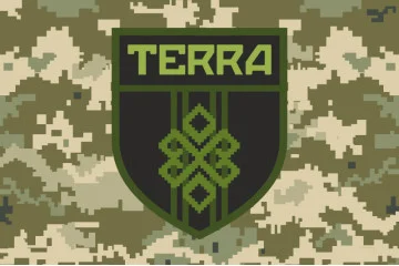 Прапор Розвідувального загону «Terra» 3 ОШБр ЗСУ. Варіант-05 Прапор Розвідувального загону «Terra» 3 ОШБр ЗСУ. Варіант-05
