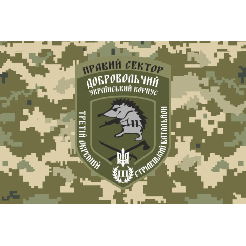 Прапор 3 ОСБ (окремий стрілецький батальйон) ДУК ПС. Варіант-05 Прапор 3 ОСБ (окремий стрілецький батальйон) ДУК ПС. Варіант-05