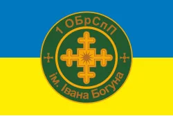 Флаг 1 ОБрСпН (отдельная бригада специального назначения) ТрО ВСУ. Вариант-02 Флаг 1 ОБрСпН (отдельная бригада специального назначения) ТрО ВСУ. Вариант-02
