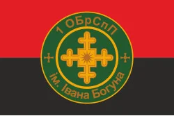 Флаг 1 ОБрСпН (отдельная бригада специального назначения) ТрО ВСУ. Вариант-04 Флаг 1 ОБрСпН (отдельная бригада специального назначения) ТрО ВСУ. Вариант-04