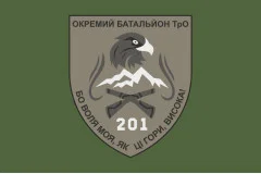 Флаг 201 ОБТрО (отдельный батальон Территориальной обороны) ВСУ. Вариант-05