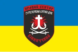 Флаг ДУК «Правый сектор» 24 резервная сотня «Вінниччина». Вариант-02 Флаг ДУК «Правый сектор» 24 резервная сотня «Вінниччина». Вариант-02