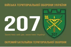 Флаг 207 ОБТрО (отдельный батальон Территориальной обороны) ВСУ. Вариант-01