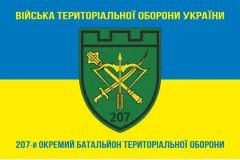 Флаг 207 ОБТрО (отдельный батальон Территориальной обороны) ВСУ. Вариант-04