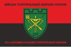 Флаг 207 ОБТрО (отдельный батальон Территориальной обороны) ВСУ. Вариант-08