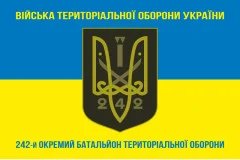 Флаг 242 ОБТрО (отдельный батальон Территориальной обороны) ВСУ. Вариант-04