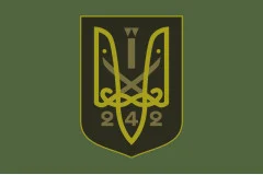 Флаг 242 ОБТрО (отдельный батальон Территориальной обороны) ВСУ. Вариант-05