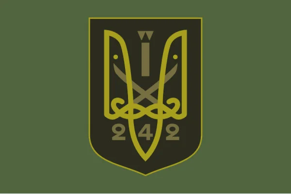 Флаг 242 ОБТрО (отдельный батальон Территориальной обороны) ВСУ. Вариант-05