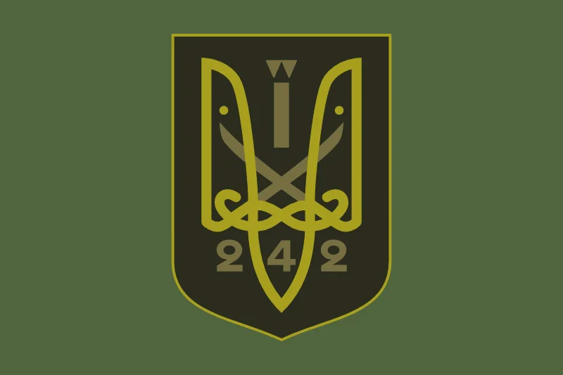 Флаг 242 ОБТрО (отдельный батальон Территориальной обороны) ВСУ. Вариант-05 Флаг 242 ОБТрО (отдельный батальон Территориальной обороны) ВСУ. Вариант-05
