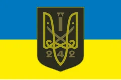 Флаг 242 ОБТрО (отдельный батальон Территориальной обороны) ВСУ. Вариант-06