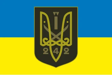 Прапор 242 ОБТрО (окремий батальйон Територіальної оборони) ЗСУ. Варіант-06 Прапор 242 ОБТрО (окремий батальйон Територіальної оборони) ЗСУ. Варіант-06