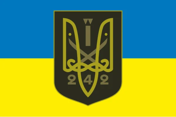 Флаг 242 ОБТрО (отдельный батальон Территориальной обороны) ВСУ. Вариант-06