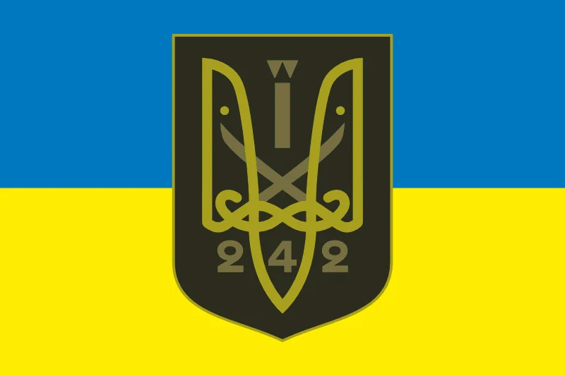 Флаг 242 ОБТрО (отдельный батальон Территориальной обороны) ВСУ. Вариант-06 Флаг 242 ОБТрО (отдельный батальон Территориальной обороны) ВСУ. Вариант-06