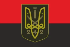 Флаг 242 ОБТрО (отдельный батальон Территориальной обороны) ВСУ. Вариант-07