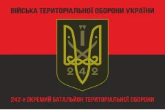 Флаг 242 ОБТрО (отдельный батальон Территориальной обороны) ВСУ. Вариант-08
