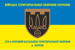 Флаг 225 ОБТрО (отдельный батальон Территориальной обороны) ВСУ. Вариант-13