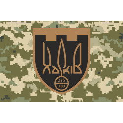 Флаг 225 ОБТрО (отдельный батальон Территориальной обороны) ВСУ. Вариант-18