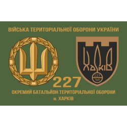 Прапор 227 ОБТрО (окремий батальйон Територіальної оборони) ЗСУ. Варіант-08 Прапор 227 ОБТрО (окремий батальйон Територіальної оборони) ЗСУ. Варіант-08