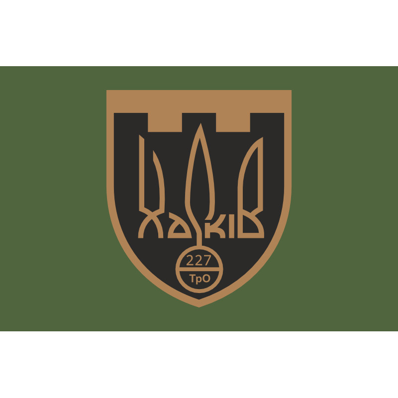Прапор 227 ОБТрО (окремий батальйон Територіальної оборони) ЗСУ. Варіант-10 Прапор 227 ОБТрО (окремий батальйон Територіальної оборони) ЗСУ. Варіант-10