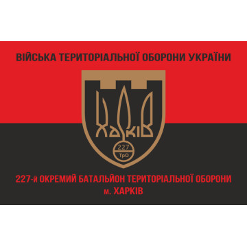 Флаг 227 ОБТрО (отдельный батальон Территориальной обороны) ВСУ. Вариант-13 Флаг 227 ОБТрО (отдельный батальон Территориальной обороны) ВСУ. Вариант-13