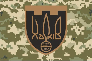 Прапор 227 ОБТрО (окремий батальйон Територіальної оборони) ЗСУ. Варіант-14