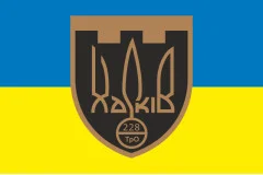 Флаг 228 ОБТрО (отдельный батальон Территориальной обороны) ВСУ. Вариант-06