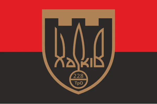 Флаг 228 ОБТрО (отдельный батальон Территориальной обороны) ВСУ. Вариант-07