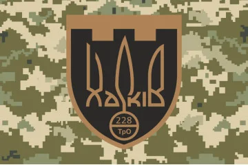 Прапор 228 ОБТрО (окремий батальйон Територіальної оборони) ЗСУ. Варіант-09
