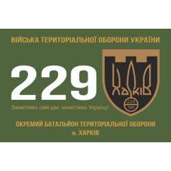 Прапор 229 ОБТрО (окремий батальйон Територіальної оборони) ЗСУ. Варіант-01 Прапор 229 ОБТрО (окремий батальйон Територіальної оборони) ЗСУ. Варіант-01