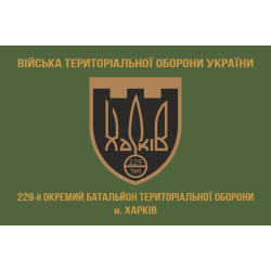 Прапор 229 ОБТрО (окремий батальйон Територіальної оборони) ЗСУ. Варіант-02 Прапор 229 ОБТрО (окремий батальйон Територіальної оборони) ЗСУ. Варіант-02