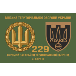 Прапор 229 ОБТрО (окремий батальйон Територіальної оборони) ЗСУ. Варіант-03 Прапор 229 ОБТрО (окремий батальйон Територіальної оборони) ЗСУ. Варіант-03
