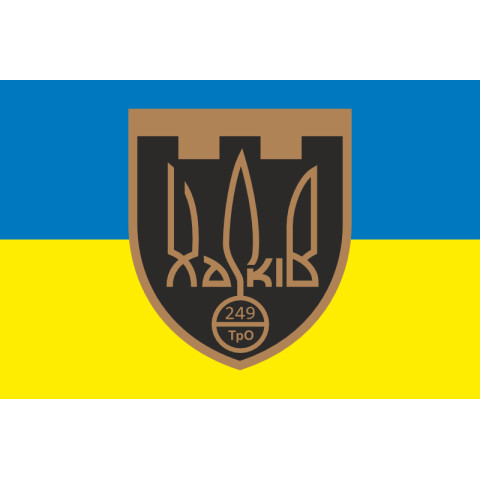 Прапор 249 ОБТрО (окремий батальйон Територіальної оборони) ЗСУ. Варіант-05