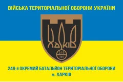 Флаг 249 ОБТрО (отдельный батальон Территориальной обороны) ВСУ. Вариант-06