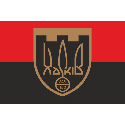 Прапор 249 ОБТрО (окремий батальйон Територіальної оборони) ЗСУ. Варіант-07