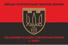 Флаг 249 ОБТрО (отдельный батальон Территориальной обороны) ВСУ. Вариант-08