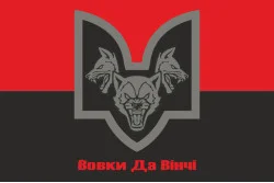 Флаг 1 ОМБ (отдельный механизированный батальон) «Волки Да Винчи» 67 ОМБр ВСУ. Вариант-07 Флаг 1 ОМБ (отдельный механизированный батальон) «Волки Да Винчи» 67 ОМБр ВСУ. Вариант-07