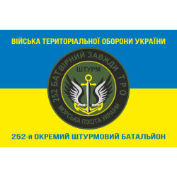 Флаг 252 ОШБ (отдельный штурмовой батальон) ТрО ВСУ «Штурм». Вариант-04 Флаг 252 ОШБ (отдельный штурмовой батальон) ТрО ВСУ «Штурм». Вариант-04