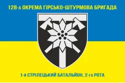 Флаг 1 ОСБ (отдельный стрелковый батальон) 128 ОГШБр ВСУ. Вариант-01 Флаг 1 ОСБ (отдельный стрелковый батальон) 128 ОГШБр ВСУ. Вариант-01