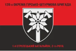 Флаг 1 ОСБ (отдельный стрелковый батальон) 128 ОГШБр ВСУ. Вариант-02 Флаг 1 ОСБ (отдельный стрелковый батальон) 128 ОГШБр ВСУ. Вариант-02