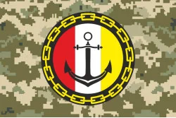 Прапор 28 ДнДС ( дивізіон допоміжних суден) ВМС України. Варіант-06