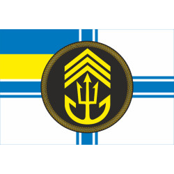 Флаг ОВП ПКМТ (Отделение военной подготовки Профессионального колледжа морского транспорта) ВМС Украины. Вариант-01 Флаг ОВП ПКМТ (Отделение военной подготовки Профессионального колледжа морского транспорта) ВМС Украины. Вариант-01