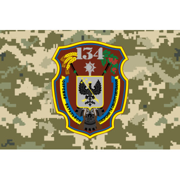 Флаг 134 ОБОО (отдельный батальон охраны и обслуживания) ВСУ. Вариант-05 Флаг 134 ОБОО (отдельный батальон охраны и обслуживания) ВСУ. Вариант-05