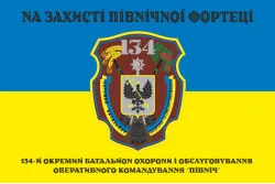 Прапор 134 ОБОО (окремий батальйон охорони і обслуговування) ЗСУ. Варіант-06