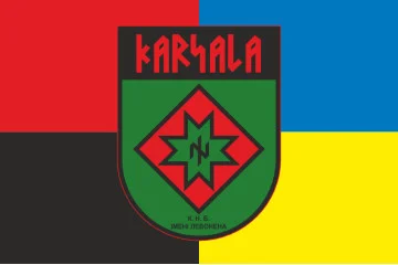 Флаг КНБ (Карельский национальный батальон) ВСУ. Вариант-04 Флаг КНБ (Карельский национальный батальон) ВСУ. Вариант-04