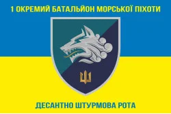Флаг 1 ОБМП ВМС Украины, ДШР (десантно-штурмовая рота). Вариант-01 Флаг 1 ОБМП ВМС Украины, ДШР (десантно-штурмовая рота). Вариант-01