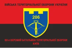 Флаг 206 ОБТрО (отдельный батальон Территориальной обороны) ВСУ. Вариант-18