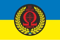 Прапор 3 ОБСпП ( батальйон спеціального призначення) НГУ «Омега». Варіант-01