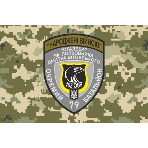 Прапор 79 ОБТрО (окремий батальйон Територіальної оборони) ЗСУ. Варіант-10 Прапор 79 ОБТрО (окремий батальйон Територіальної оборони) ЗСУ. Варіант-10