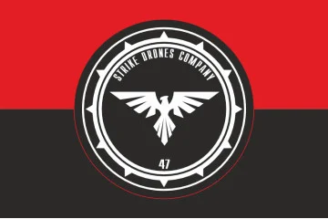 Прапор Роти ударних дронів «STRIKE DRONES COMPANY» 47 ОМБр ЗСУ. Варіант-03 Прапор Роти ударних дронів «STRIKE DRONES COMPANY» 47 ОМБр ЗСУ. Варіант-03